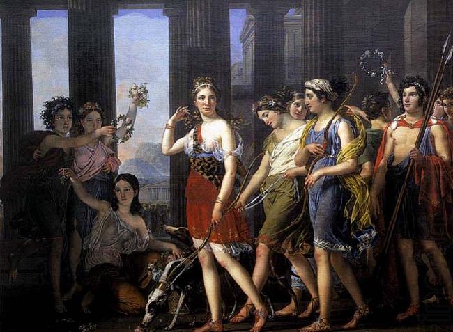 The Fair Anthia Leading her Companions to the Temple of Diana in Ephesus, Joseph Paelinck